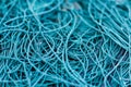 Close-up of a Tangled Fishing Net