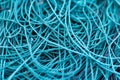 Close-up of a Tangled Fishing Net