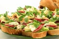 Close up at tasty sandwiches Royalty Free Stock Photo