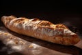 "Close-up of tasty slices of healthy artisan French baguette bread loaf Royalty Free Stock Photo