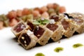 Close up of tataki of tuna Royalty Free Stock Photo