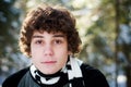 Close up of a teen boy outdoors Royalty Free Stock Photo