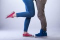 Close-up of teenage couple legs Royalty Free Stock Photo