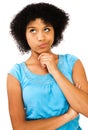 Close-up of teenage girl thinking Royalty Free Stock Photo