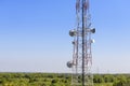 Close up of the telecommunication tower