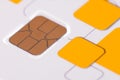 Close up telephone sim card Royalty Free Stock Photo