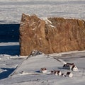 Close up telephoto shot of the majestic Perce Rock.