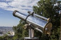 Close-up of a telescope.