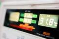 Close up of Temp monitor of baby incubator in the hospital with show the number of temperatures Royalty Free Stock Photo