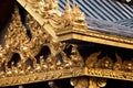 close-up of temples golden roof details