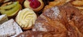 High-resolution image showcasing a variety of exquisite pastries, perfect for culinary themes Royalty Free Stock Photo