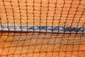 Close up of tennis net, blur background. Royalty Free Stock Photo