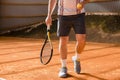 close up tennis player. High quality photo Royalty Free Stock Photo