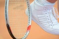 close up tennis shoe