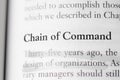 close-up of the term Chain of Command, on paper background Royalty Free Stock Photo