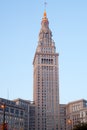 Close-up of the Terminal Tower building