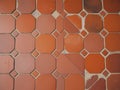 Terracotta Tile Flooring Pattern Royalty Free Stock Photo
