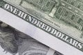 Close up of text one hundred dollars on banknote