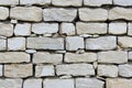 Close up and texture of a bright stone wall with joints Royalty Free Stock Photo