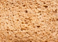 close up texture of brown rye bread macro detail food