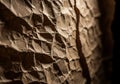 Close up texture of crumpled brown paper with dramatic lighting Royalty Free Stock Photo