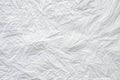 Close-up texture of Crumpled white color tissue paper background abstract. Detail texture of pattern with free space copy Royalty Free Stock Photo