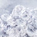 Close up texture of crushed ice cubes Royalty Free Stock Photo