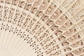 Close-up of texture and design of bamboo folding fan Royalty Free Stock Photo