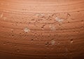 Close-up texture of an earthenware surface, showcasing the rich, Royalty Free Stock Photo