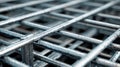 Close up texture of galvanized welded wire mesh showing industrial pattern detail and metal grid structure Royalty Free Stock Photo