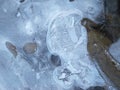 Ice on the river with beautiful patterns Royalty Free Stock Photo