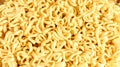 Close Up texture of instant noodles. pasta, for the preparation of which it is enough to pour boiling water and wait a few minutes