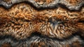 Close up Texture of Luxury Faux Fur Fabric with Rich Tawny Browns and Natural Patterns