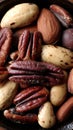 A Close Up Texture of Mixed Nuts Ready for Snacking Royalty Free Stock Photo