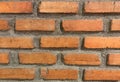 Close up texture of old orange brick wall for background Royalty Free Stock Photo