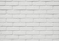 Close up texture of a painted white brick wall seamless pattern for backgrounds Royalty Free Stock Photo