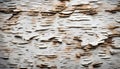 Close-up Texture of Peeling White Paint on Wooden Surface