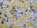 A close-up of a texture of a polished yellow granite stone surface Royalty Free Stock Photo