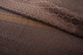 Close up of texture of Thai cotton knitted seamless pattern fabric Royalty Free Stock Photo