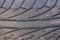 Close-up of the texture of a used car wheel Royalty Free Stock Photo