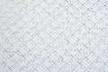 Close up texture of a white jigsaw puzzle in assembled condition. Top view. Many components of a large whole mosaic are united Royalty Free Stock Photo