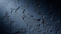 Close-up Textured Dark Blue Plaster Wall with Deep Cracks and Dramatic Lighting 20260106 Royalty Free Stock Photo