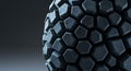 Close up of textured dark hexagonal structure Royalty Free Stock Photo