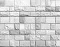 Close-up of a Textured Gray and White Stone Brick Wall Pattern image photo Royalty Free Stock Photo