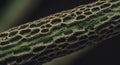 Close Up of Textured Green Plant Stem Featuring Honeycomb Pattern Royalty Free Stock Photo