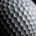 Close-up of a textured surface featuring numerous round dimples, resembling a golf Royalty Free Stock Photo