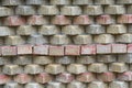 Close-up of textured wall made of bricks Royalty Free Stock Photo