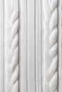 Close-up of textured white cable knit fabric pattern Royalty Free Stock Photo