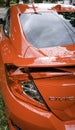 Close-up of a 10th Generation Honda Civic vehicle in Rallye Red Royalty Free Stock Photo
