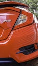 Close-up of a 10th Generation Honda Civic vehicle in Rallye Red Royalty Free Stock Photo